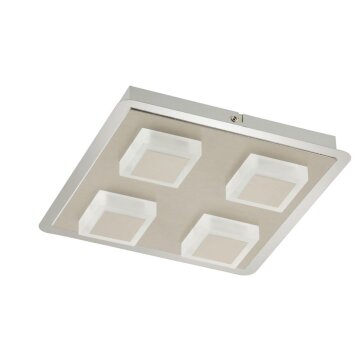 LED Deckenleuchte 4-flammig Metall-Kunststoff / alu-chrom...