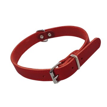 NOBBY Lederhalsband "Tabil", rot, M - L, 52 cm...