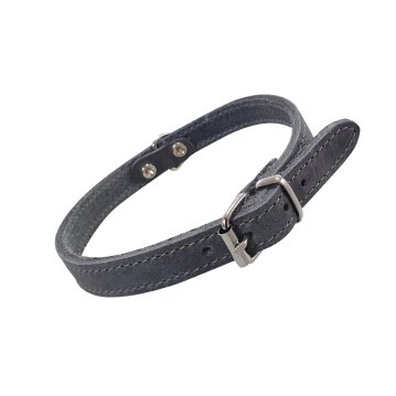 NOBBY Lederhalsband "Tabil", grau, S - M, 42 cm...