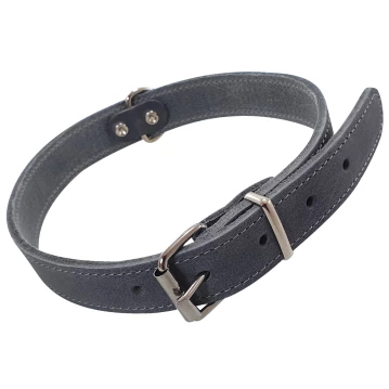 NOBBY Lederhalsband "Tabil", grau, L, 60 cm...