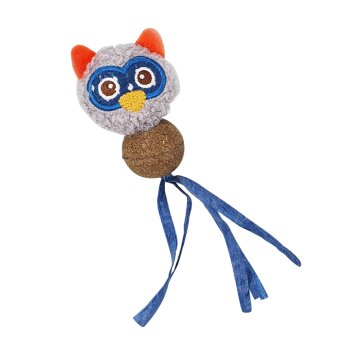 NOBBY Eule mit Catnip, bunt, 7,5 cm