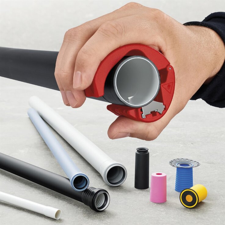 KNIPEX 90 22 10 BK; BiX® Schneider für Kunststoffrohre und Dichthülsen