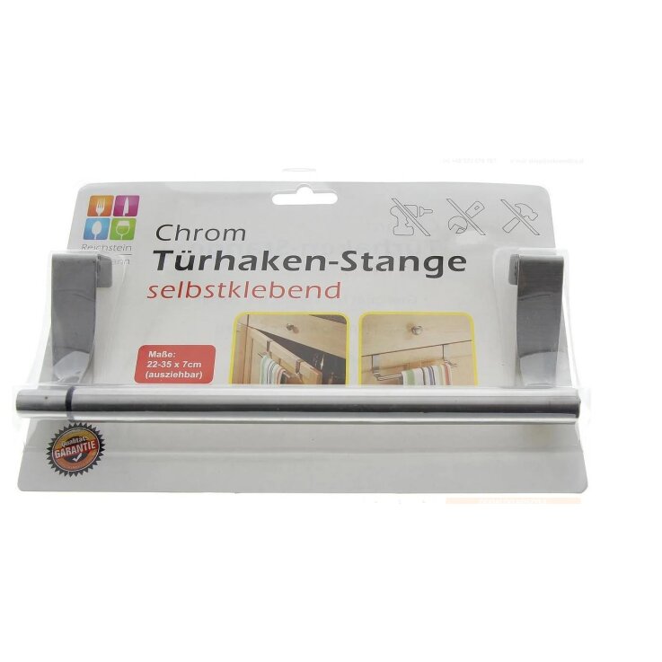 Chrom Türhaken-Stange selbstklebend