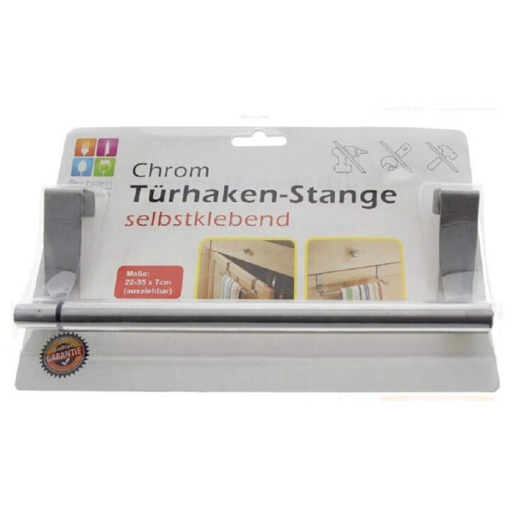 Chrom Türhaken-Stange selbstklebend