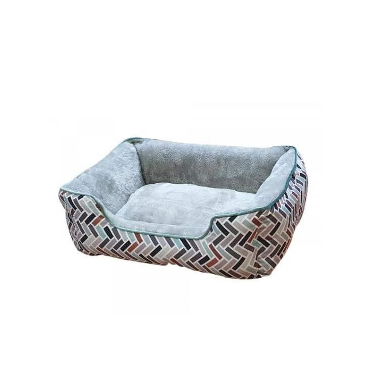 NOBBY Komfortbett eckig "Tonis"  Fischgrätmuster, 60 x 50 x 18 cm