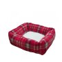 NOBBY XMAS Komfort Bett eckig "KARELI" Rot, 70 x 70 x 21 cm