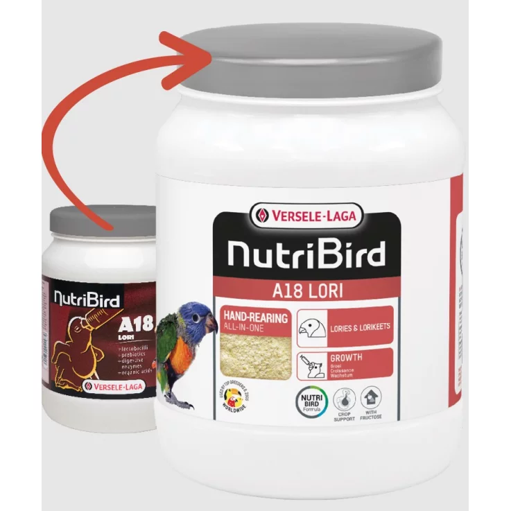 NUTRIBIRD A18 LORI Handaufzuchtfutter für Loris und Loriculus 800gr.