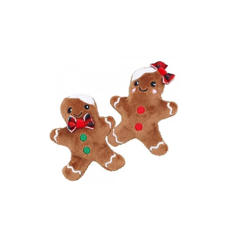 NOBBY Xmas Plüsch Lebkuchenmann und - frau, 8 cm