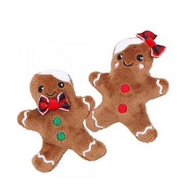 NOBBY Xmas Plüsch Lebkuchenmann und - frau, 8 cm