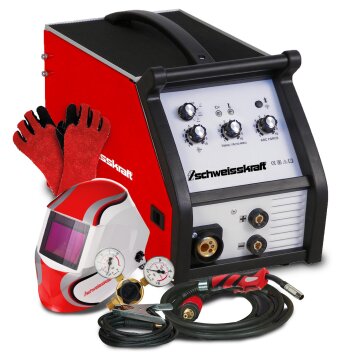 SCHWEISSKRAFT Tragbarer MAG-Inverter EASY-MIG 201i MULTI Set