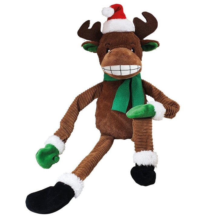 NOBBY Weihnachtselch 68 cm, Knisterarmen und - beinen und Squeaker