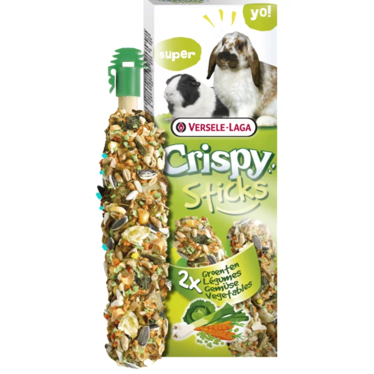 VERSELE-LAGA CRISPY Sticks für Kaninchen & Meerschweinchen, Gemüse, 2 Stk., 110 g