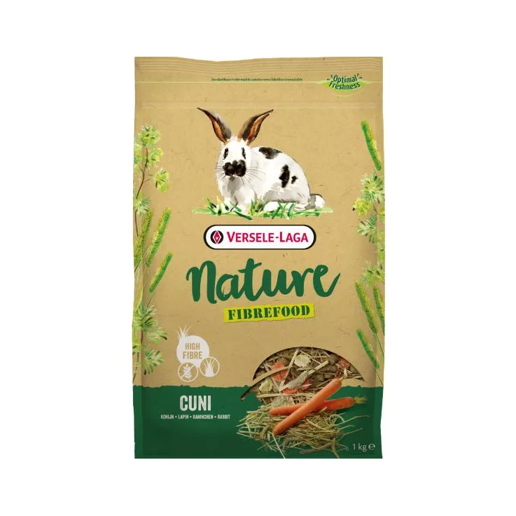 HOME NATURE Fibrefood Cuni, faserreiche Mischung für Kaninchen, 1 Kg