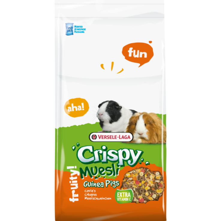 VERSELE-LAGA CRISPY Müsli - Guinea Pigs, Qualitätsmischung für Meerschweinchen, 2,75 kg