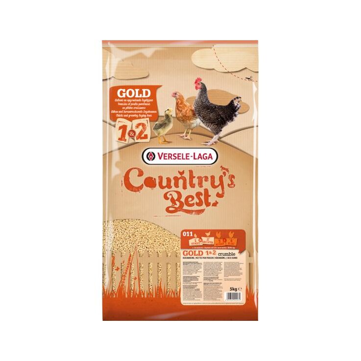 COUNTRYS BEST Gold 1 & 2 Crumble, Wachstumsfutter für Legehennen, 5 Kg