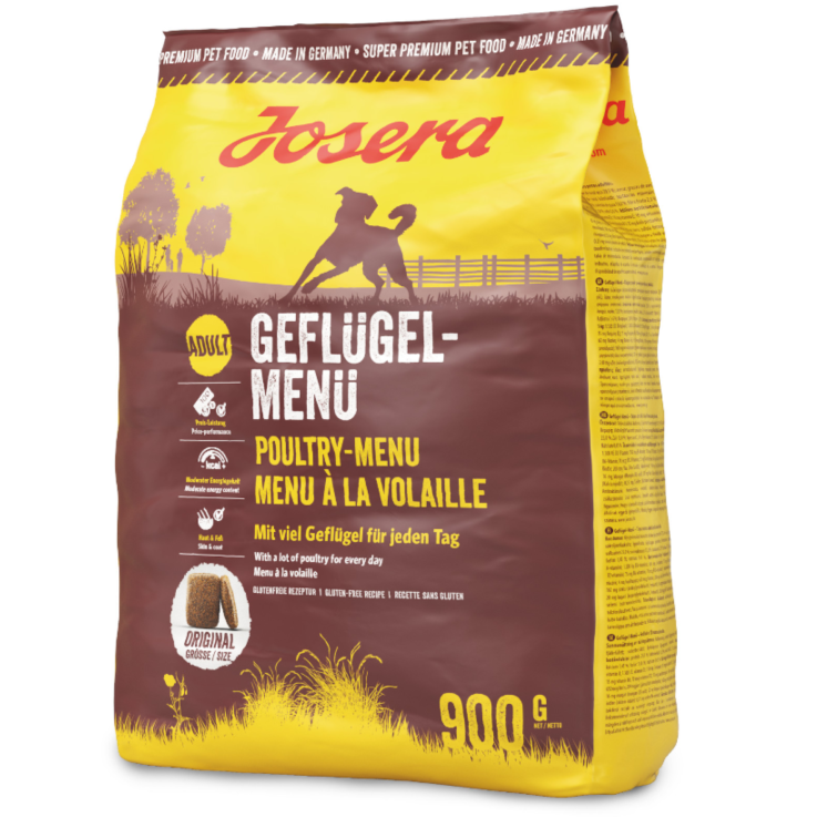 Hunde - Trockenfutter JOSERA Geflügel - Menü, 900 g