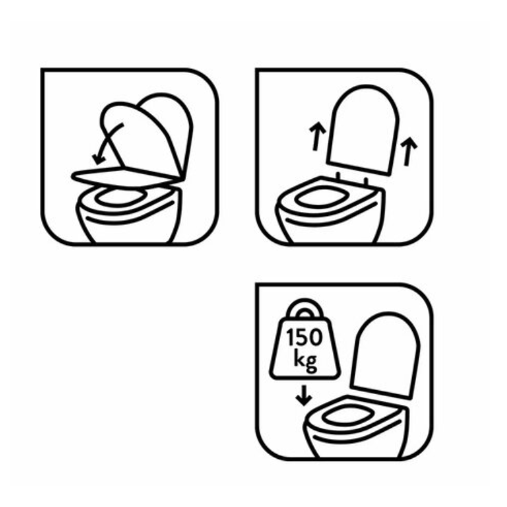 WC-Sitz Lanca II mit Absenkautomatik Duroplast Friedenstaube