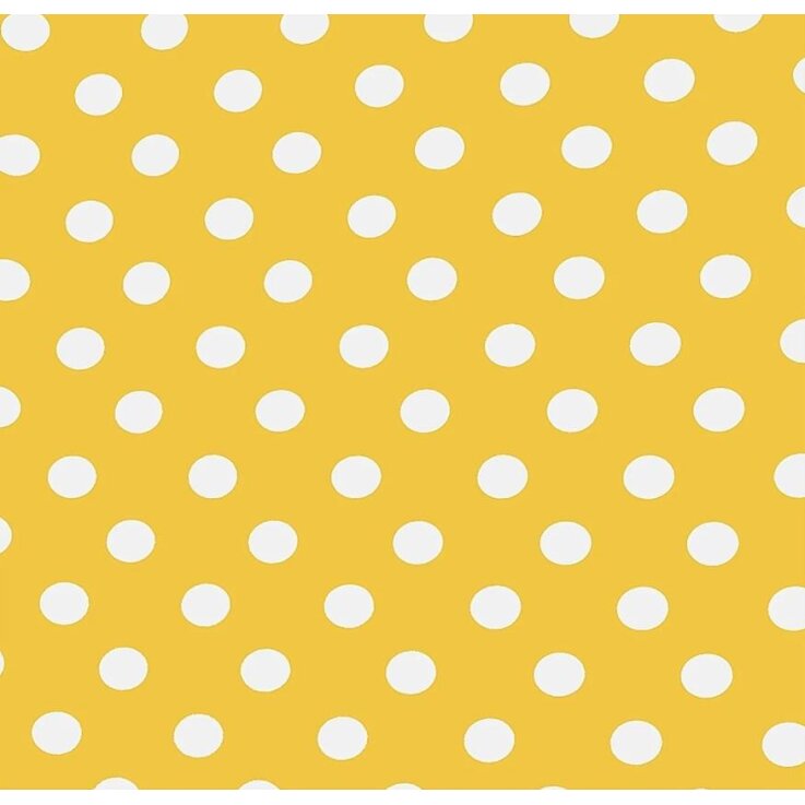 Living & Garden Wachstuch- Tischdecke, gelb - weiss, ca. 100 x 140 cm