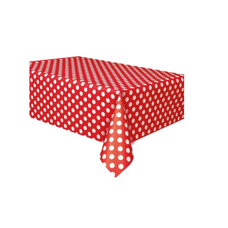 Living & Garden Wachstuch- Tischdecke, rot - weiss, ca. 100 x 140 cm