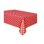 Living & Garden Wachstuch- Tischdecke, rot - weiss, ca. 100 x 140 cm