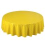 Living &amp; Garden Wachstuch - Tischdecke rund gelb mit weissen Punkten, &Oslash; 140 cm