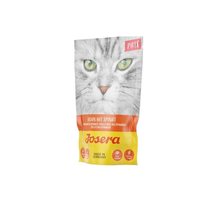Katzen - Nassfutter JOSERA Paté Huhn mit Spinat, 85 g