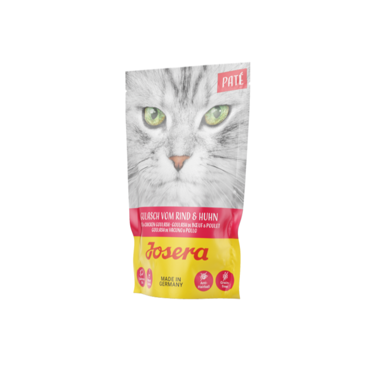 Katzen - Nassfutter JOSERA Paté Gulasch vom Rind und Huhn, 85 g