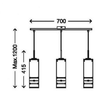 BRILONER LED Pendelleuchte, Hängeleuchte Canna...