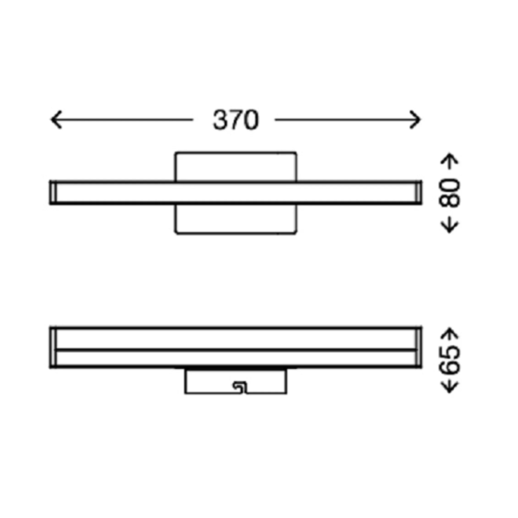 BRILONER LED Bad-Wandleuchte Splash, chrom