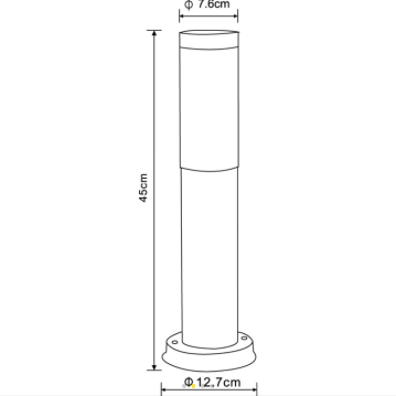 CMI Sockelleuchte 45 cm Wegeleuchte inkl. LED...