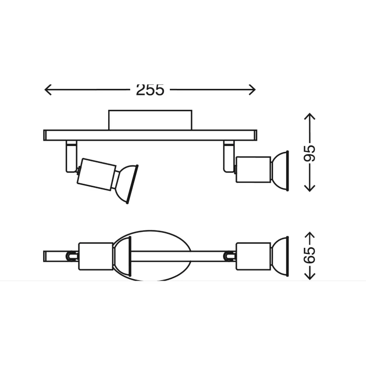 BRILONER LED Spot Deckenleuchte, 22,5 CM, 6 W, Weiß