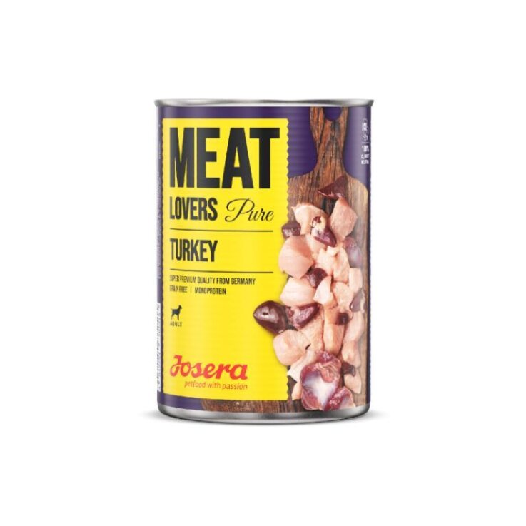 Hunde - Nassfutter JOSERA Meat Lovers Pure Turkey, 400 g