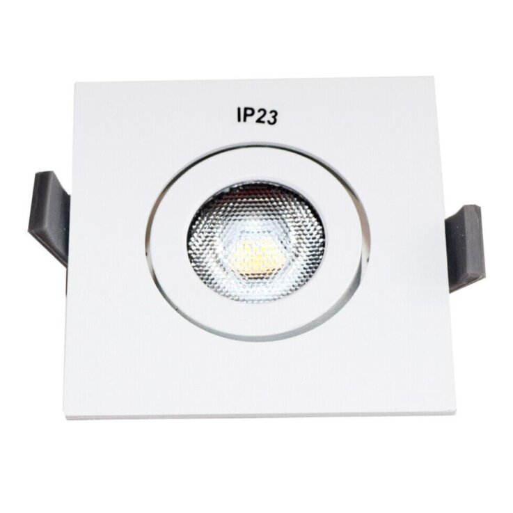 Lighting LED Einbauleuchte 3x 5,5 Watt IP23 eckig weiß schwenkbar EEK: A+