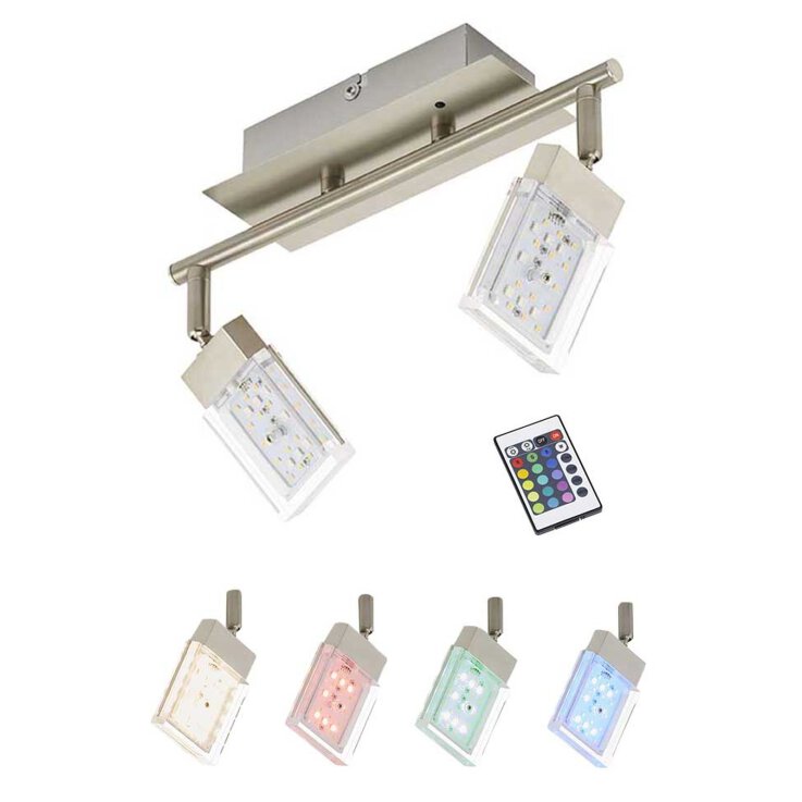 BRILONER Leuchten LED Deckenstrahler, Farbsteuerung/Farbwechsel mit Fernbedienung