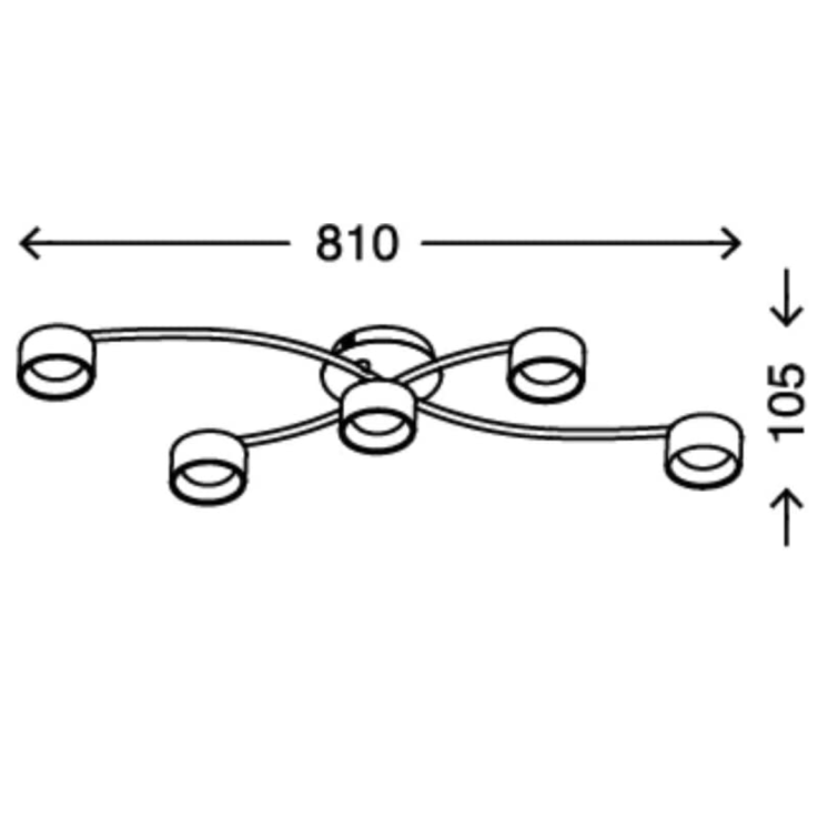 BRILONER LED Deckenleuchte, gold