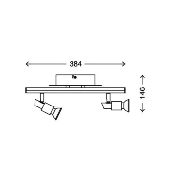 BRILONER LED Spotlight REN 2xGU10/3W/230V + LED/6W