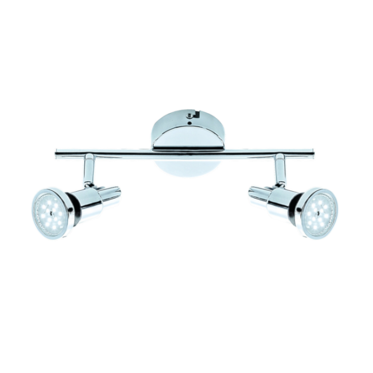 BRILONER LED-Deckenleuchte in chromfarbig, 2-flammig