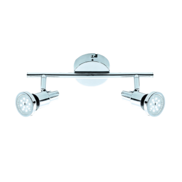 BRILONER LED-Deckenleuchte in chromfarbig, 2-flammig