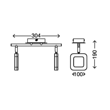 BRILONER LED Deckenleuchte, 2xLED, 4 W, schwenkbar