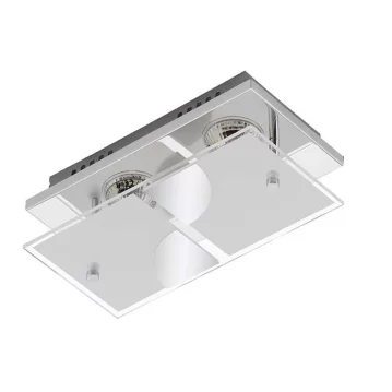 BRILONER LED Deckenleuchte Tom, Chrom Glas