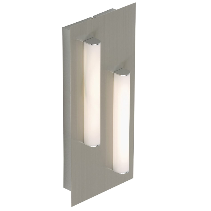 BRILONER LED Wandleuchte, 2 x 6W, 500lm nickel-matt