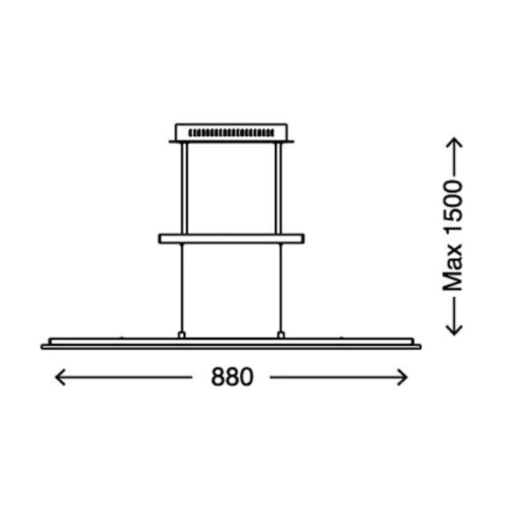 BRILONER LED Pendelleuchte, Hängelampe, 4 x LED Modul, 4,5 Watt,  höhenverstellbar