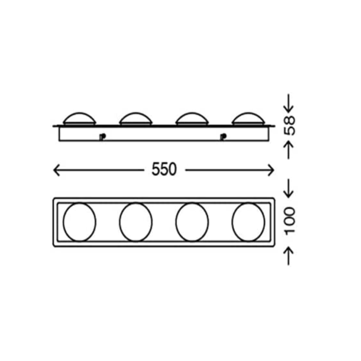 BRILONER LED Deckenleuchte Surfline Bad Deckenlampe Deckenstrahler