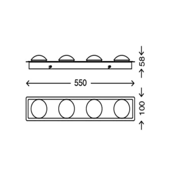 BRILONER LED Deckenleuchte Surfline Bad Deckenlampe...