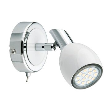 BRILONER LED Wandstrahler mit Schalter Combi, wei&szlig;...