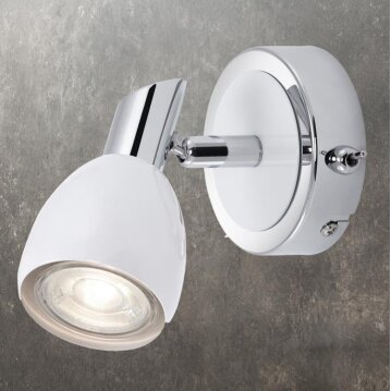 BRILONER LED Wandstrahler mit Schalter Combi, weiß...