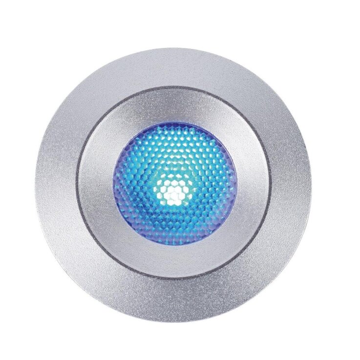 LED Bodeneinbauleuchte Budoni mit Farbwechsel Rund Silber 5 Stück