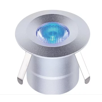 LED Bodeneinbauleuchte Budoni mit Farbwechsel Rund Silber...