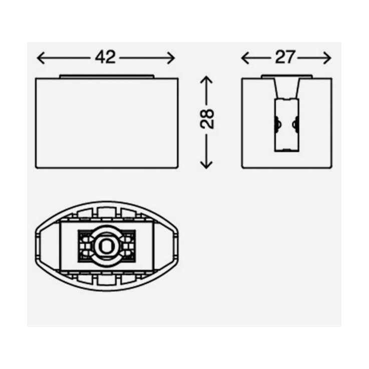 BRILONER Verbinder starr mit Deckenbefestigung 7611-004 in Titan