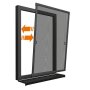 Alurahmen Fenster, Insektenschutz 100 cm x 120 cm Anthrazit